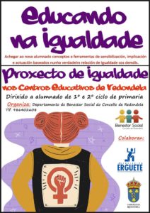 CARTEL EDUCANDO NA IGUALDADE SERVIZOS SOCIAIS REDONDELA 2019 Asociacion Erguete